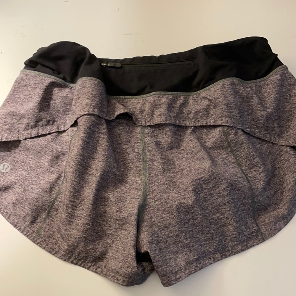 Gray Lululemon speed shorts